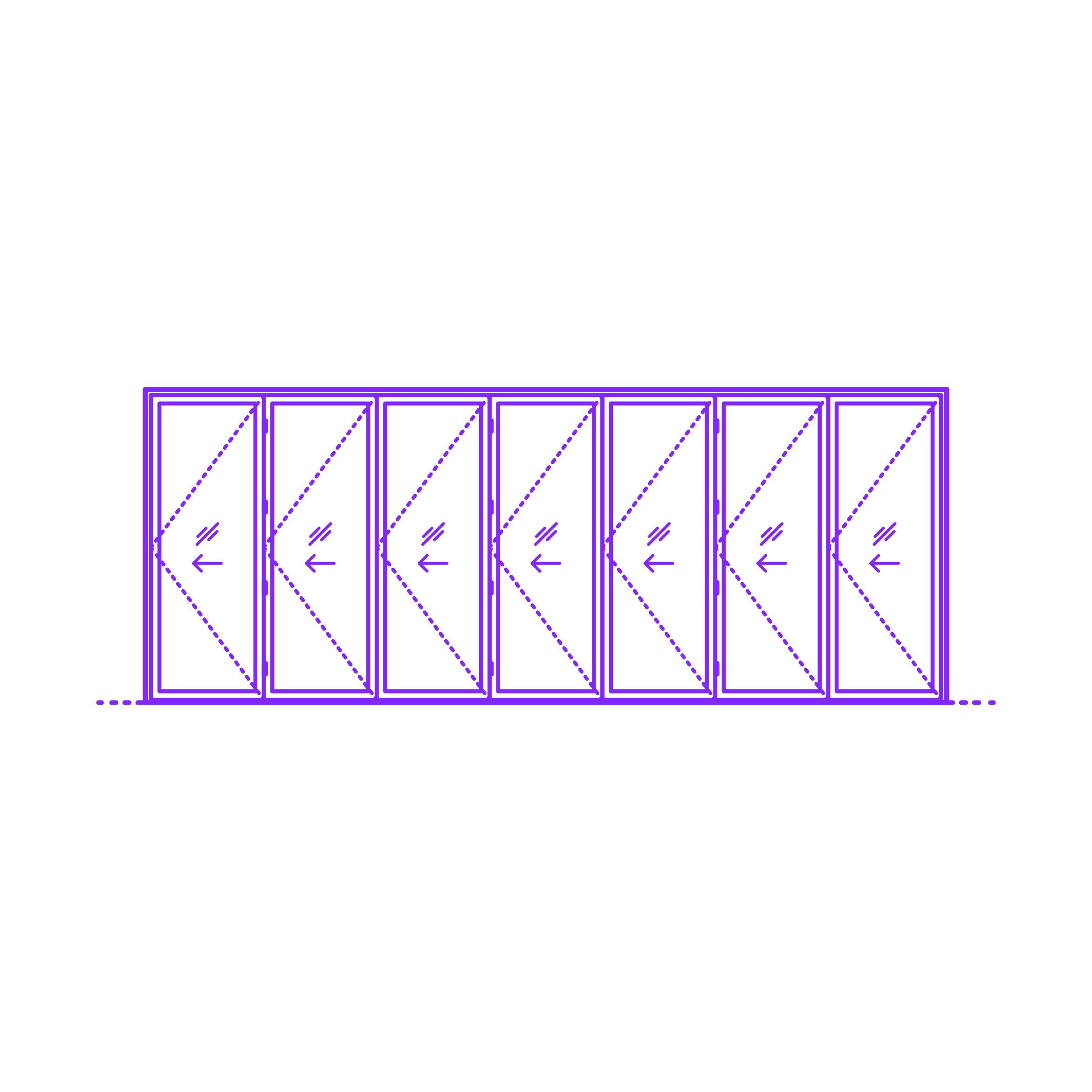 Buildings Folding Doors Bifold Exterior Door 7 Panels Outline Drawing Svg Vector Free Vectors